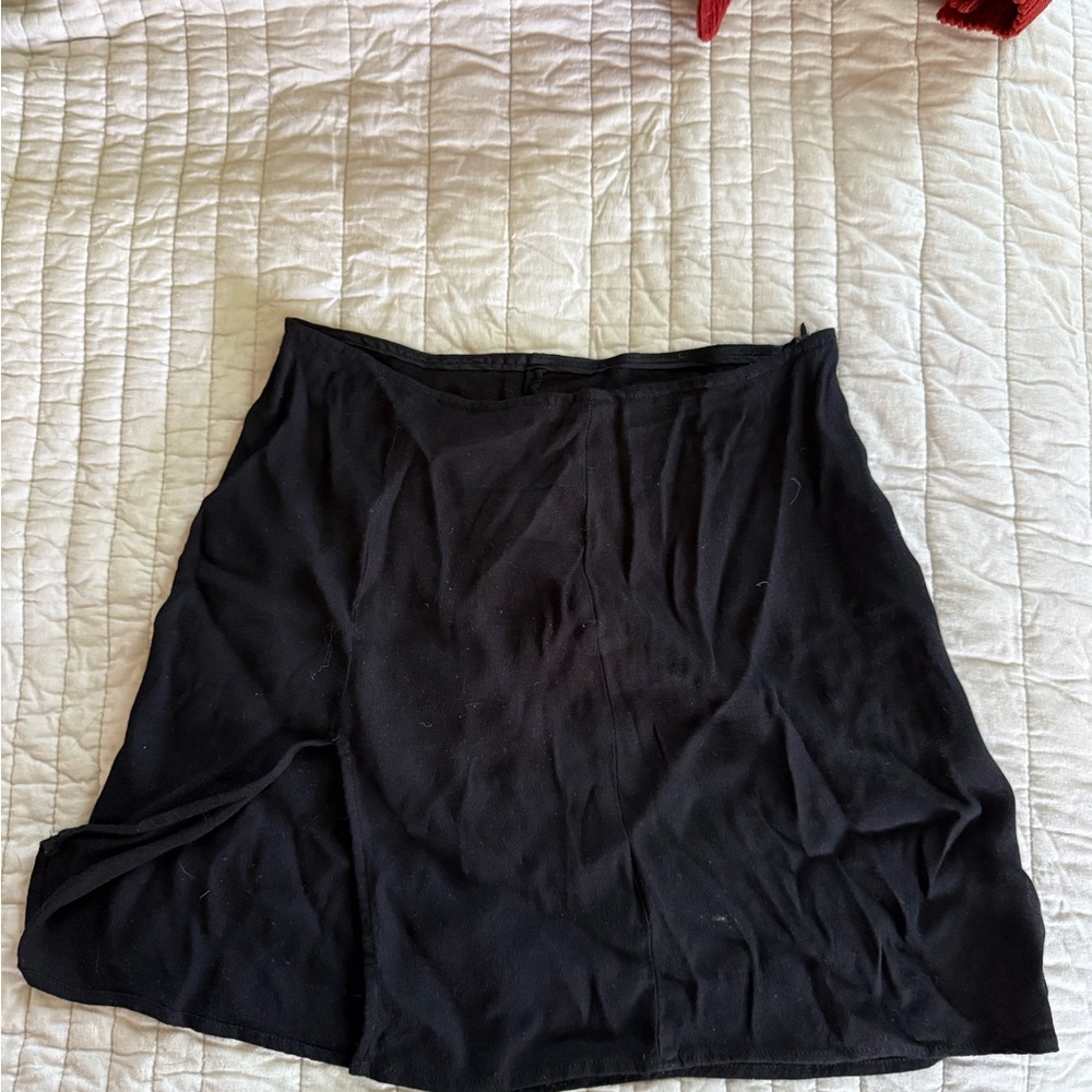 Reformation Black Mini Skater Skirt for Casual Wear